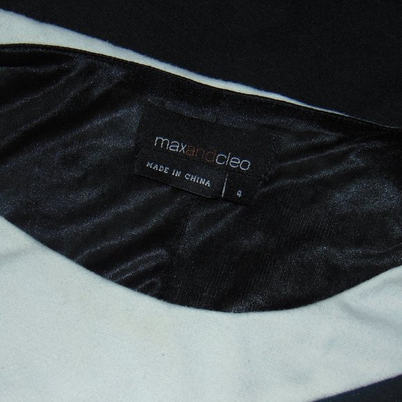 Y2K MAX AND CLEO colorblock GREY BLACK WHITE Wiggle Mini Sleeveless DRESS SZ 4 - Picture 11 of 11